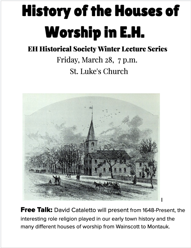 EH Historical Society Winter Lecture Series event